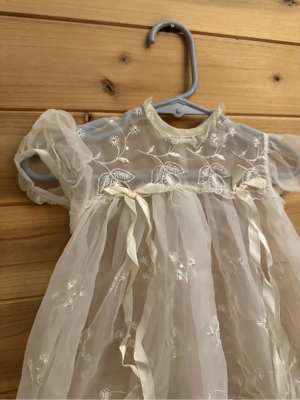 Vintage Carol Joy Baby Girl Dress Bundle White Lace Christening Baptism Coquette